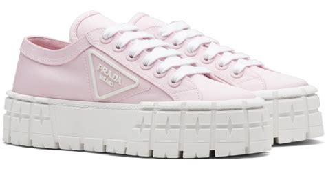 prada gabardine sneakers pink